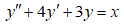 设二阶常系数非齐次线性微分方程的特征根为 ()