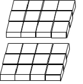 【简答题】你认为三维网格系统该如何排列，请以4×3×2网格系统为例，填写其标准排列格式。 