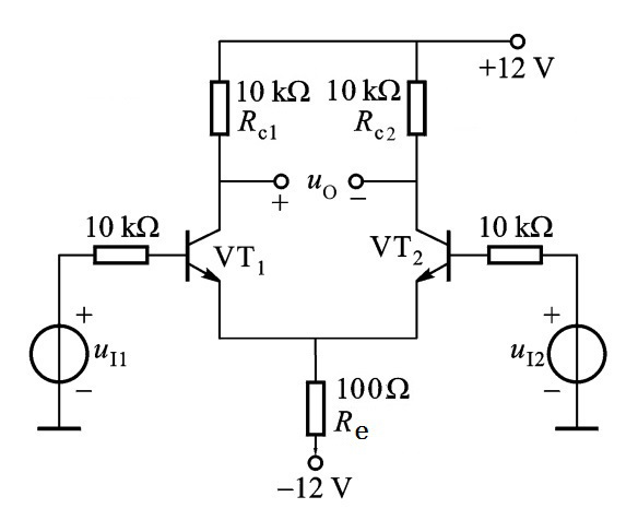 电路如图所示，已知, , 电路的为（）。 A、0B、C、-50D、50