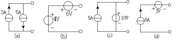 【简答题】将图示电路等效化简为一个电压源或电流源。 