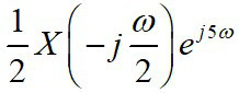 已知，则信号x(5 − 2t)的傅里叶变换为（）。