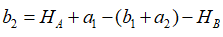 如图所示，已知A、B的高程，测设B点，按照高程传递法，则B点尺上的读数为（)。 
