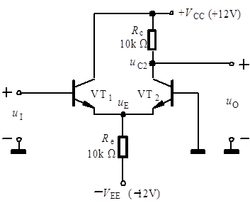 差动放大电路如图所示。设电路元件参数变化所引起静态...差动放大电路如图所示。设电路元件参数变化所引