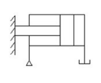 简述如图所示的结构形式液压缸，活塞和活塞杆直径分别为D、d，如果进入液压缸流量为q,压力为p,试分析