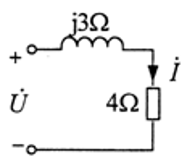 【单选题】图所示电路中，己知电流相量，则电压相量等于（）。 