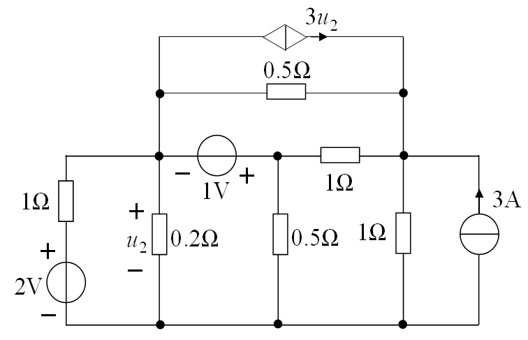 3-18 列出图示电路的结点电压方程。 [图]...3-18 列出图示电路的结点电压方程。 
