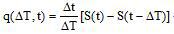 若∆t、∆T分别为原单位线和所求单位线的时段长，S（t)表示S曲线，S（t-∆T)为相对S（t)移后
