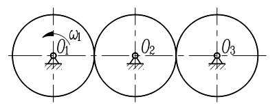 某齿轮传动装置如图所示，轮1为主动，则轮2的齿面接触应力按（)变化。 