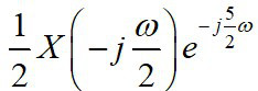 已知，则信号x(5 − 2t)的傅里叶变换为（）。