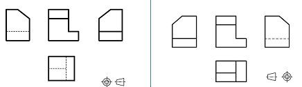 右图是第一分角，左图是第三分角。说法是否正确？ [图]...右图是第一分角，左图是第三分角。说法是否