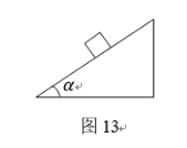 质量为m的小物块放在倾角为的斜面上处于静止，如图13所示。若整个装置可以沿水平方向或竖直方向平行移动