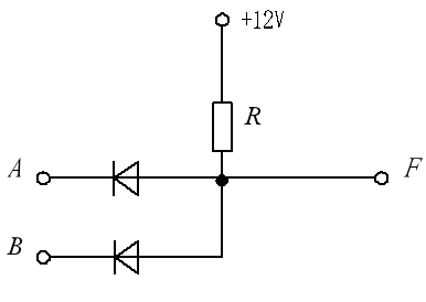 在正逻辑条件下， 如图所示的逻辑电路为() 。 