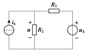 如图线性电路中由叠加定理可得  ,其中系数K为______。 