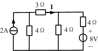 利用戴维南定理求解出图所示电路的电流I，并画出相应的戴维南等效电路。 