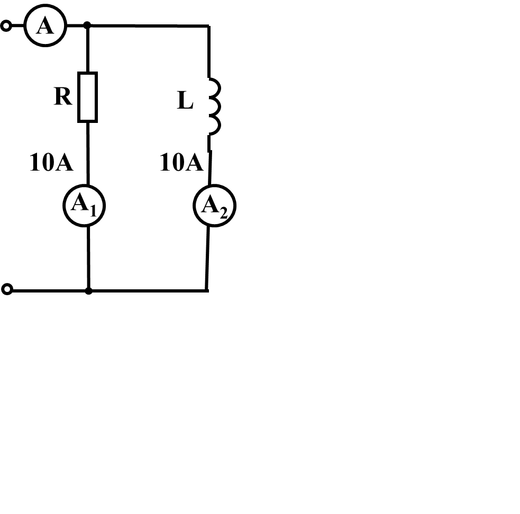 图示正弦交流电路中，电流表A的读数为（） 
