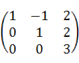 【单选题】下列矩阵中，形式上是行最简形矩阵的是（）