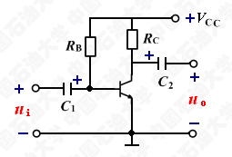 【单选题】如图所示的放大电路中，集电极电阻RC的作用是（）。 