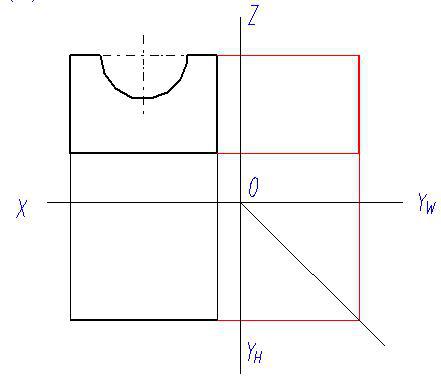 已知平面的三视图，判断此平面的空间位置。 