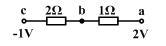 填空题： 图示电路中b点的电位为（）V。 [图]...填空题： 图示电路中b点的电位为（）V。 