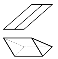 【单选题】分析图示立体的空间形状，该立体名为（）。 