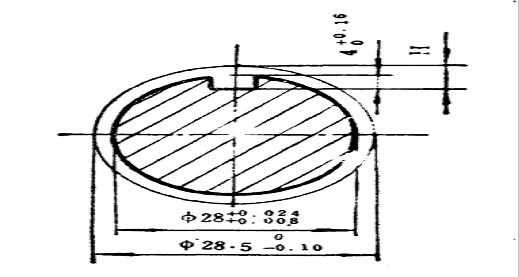 铣削加工一轴类零件的键槽时，如图所示，要求保证键槽深度为，其工艺过程为： ①车外圆至；②铣键槽保证尺