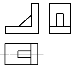由平面体的三视图绘出正等测图。（） 