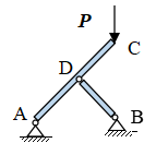 图示各杆自重不计，以下四种情况中，哪一种情况的BD杆不是二力构件（）。