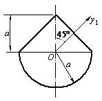 图示由三角形和半圆组成的图形，[图]轴通过O点，则[图]...图示由三角形和半圆组成的图形，轴通过O
