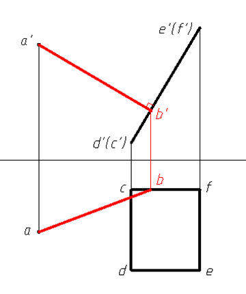 求解点A到平面CDEF垂线的正确答案是（）。