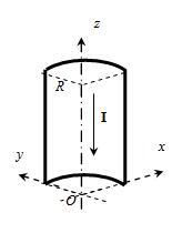 真空中，有一无限长的、半径为R 的 [图] 圆柱面导体，导...真空中，有一无限长的、半径为R 的 
