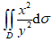 设区域 D 由直线 x=2, y=x 和双曲线 [图] 围成，计算 [...设区域 D 由直线 x=