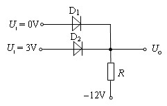 电路如图所示，二极管D1、D2为理想元件，则在电路中（）。 