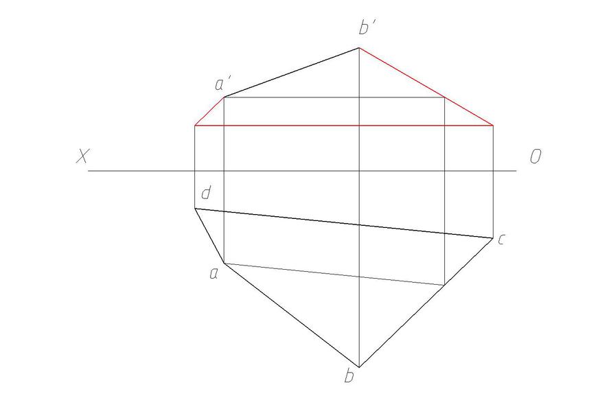 已知平面四边形ABCD的CD边为水平线，完成四边形ABCD的正面投影，试判断下面哪种作图方法及结果是
