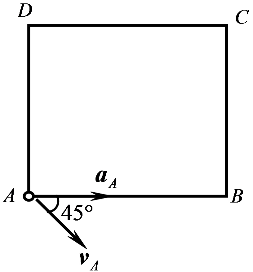 边长为[图]mm的正方形刚体ABCD做定轴转动，转轴垂直于...边长为mm的正方形刚体ABCD做定轴