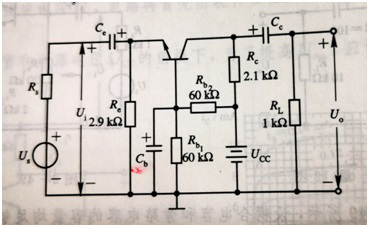 共基极放大电路如图所示，已知Uc=15 V，β=100。[图]静态...共基极放大电路如图所示，已知