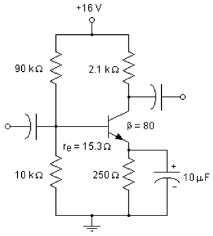 Calculate the voltage gain for this circuit. （） 