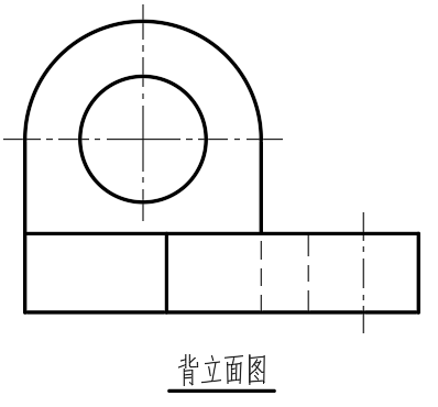 如下图，已知形体的正立面图和平面图，正确的背立面图是（）。 