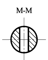 小轴上铅垂小孔的移出断面图，正确的是（）。A、B、C、D、（空白）