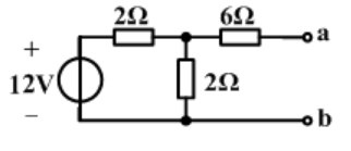 如图所示一有源二端线性网络，如果其带负载运行，则负载阻值为（）Ω时可以获取最大功率。 
