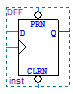 试采用D触发器设计含清零功能的4位寄存器，D触发器如下图所示： 
