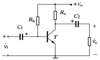 固定偏置共射极放大电路，，硅晶体管的，则该电路中三极管工作在 。 