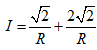 若加在电阻R两端的电压，则通过R的电流的有效值为（）。