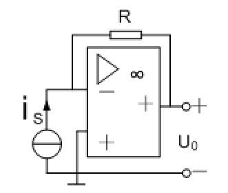 图示电路中，求U0/is= 。 A、0B、RC、-RD、