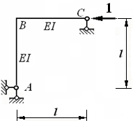 图示结构C点的水平位移为： 