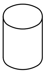 下图所示为圆柱的主、俯视图，其正等轴测图为（）。 