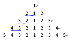 【单选题】 下列程序段，完成上图的输出，请选择完成程序填空：（） int i,j; for(i=0;