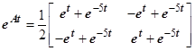 系统矩阵的矩阵指数函数为（）
