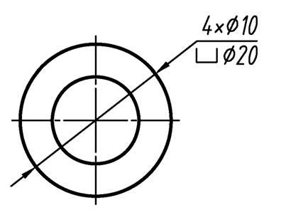 判断零件锪平孔的尺寸标注是否正确。 [图]...判断零件锪平孔的尺寸标注是否正确。 