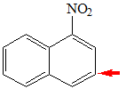 下面化合物萘环亲电取代反应，应该发生在什么位置？ 