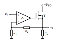 电路如图所示，若电路满足深度负反馈条件，试求闭环电压增益。 